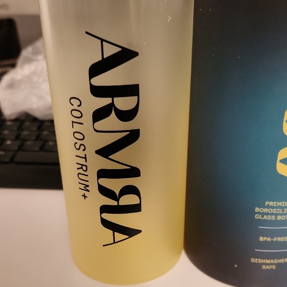 Yellow Ombre Glass Water Bottle - Picture 2 of 3